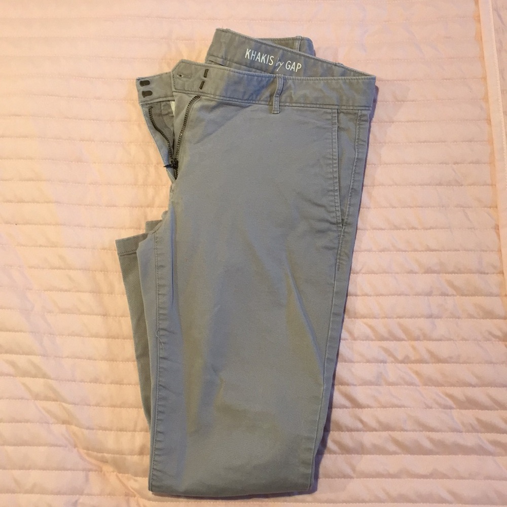 GAP skinny mini khakis, grey
